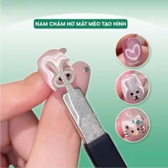 Thanh tạo hình Gấu Thỏ Tim nail - Nam châm tạo hình sơn mắt mèo Nail mẫu HO.T