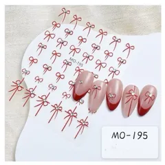 Sticker hình dán nổi 5D trang trí móng mẫu nơ đính đá siêu xinh (HOT)