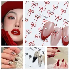 Sticker hình dán nổi 5D trang trí móng mẫu nơ đính đá siêu xinh (HOT)