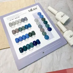 Set sơn gel Milan 12 màu xanh lục lam chất siêu đặc đẹp HO.T ( Tặng kèm bảng màu )