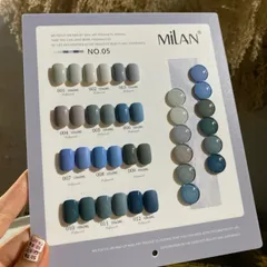 Set sơn gel Milan 12 màu xanh lục lam chất siêu đặc đẹp HO.T ( Tặng kèm bảng màu )