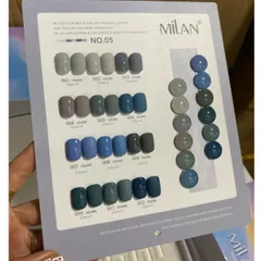 Set sơn gel Milan 12 màu xanh lục lam chất siêu đặc đẹp HO.T ( Tặng kèm bảng màu )