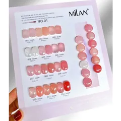 Set thạch hồng Milan 12 màu siêu đẹp mẫu mới cực HOT ( Tặng kèm bảng màu xịn chuẩn hãng )