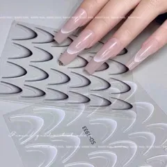 Sticker hình dán tạo fench ombre nail đủ màu siêu Hot