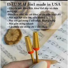 Đầu mài móng Titan mạ vàng USA siêu bén bền - mài siêu êm thiết kế bo đầu không phạm da - Không nóng rát HÀNG CHUẨN
