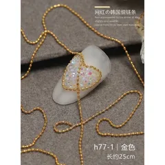 Dây bi trắng vàng đính trang trí nail đa dạng siêu Hot