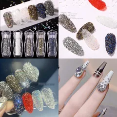 Hũ đá rắc móng design nail siêu sáng đẹp đủ màu HOT