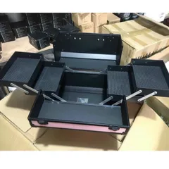 Cốp nhôm 2 tầng màu nhũ flash siêu sáng đẹp đựng đồ nail mi trang điểm siêu sang xịn