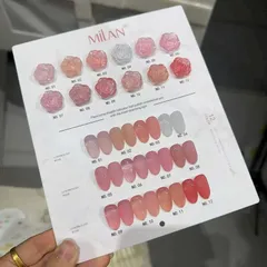 Set sơn thạch 12 màu Milan mẫu mới đủ tông HÓT hàng chuẩn đặc đẹp ( Tặng kèm bảng màu xịn )