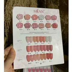 Set sơn thạch 12 màu Milan mẫu mới đủ tông HÓT hàng chuẩn đặc đẹp ( Tặng kèm bảng màu xịn )