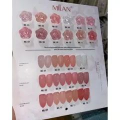 Set sơn thạch 12 màu Milan mẫu mới đủ tông HÓT hàng chuẩn đặc đẹp ( Tặng kèm bảng màu xịn )