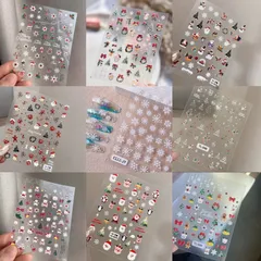 Sticker Noen Giáng sinh trang trí móng siêu đẹp mẫu Hot