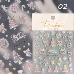 Sticker Noen Giáng sinh trang trí móng siêu đẹp mẫu Hot
