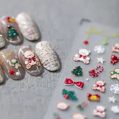 Sticker Noen Giáng sinh trang trí móng siêu đẹp mẫu Hot
