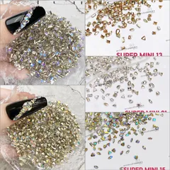 Đá khối super mini Angel đính đá chạy viền móng siêu sáng đẹp cao cấp đủ màu set 100v TÚ NAIL