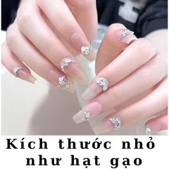 Đá khối super mini Angel đính đá chạy viền móng siêu sáng đẹp cao cấp đủ màu set 100v TÚ NAIL