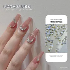 Đá khối super mini Angel đính đá chạy viền móng siêu sáng đẹp cao cấp đủ màu set 100v TÚ NAIL