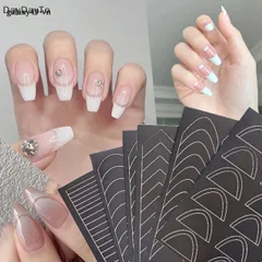 Sticker hình dán tạo fench dặm ombre nail nhiều kiểu mẫu mới siêu Hot