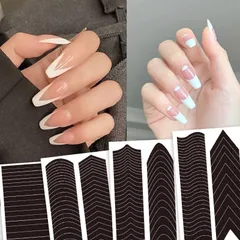 Sticker hình dán tạo fench dặm ombre nail nhiều kiểu mẫu mới siêu Hot