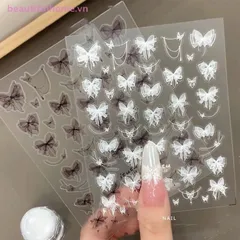 Sticker Hình dán lụa 5D trang trí tạo kiểu móng mẫu mới siêu Hot ngành Nail