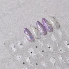 Sticker Hình dán lụa 5D trang trí tạo kiểu móng mẫu mới siêu Hot ngành Nail