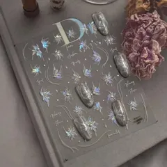 Sticker Hình dán lụa 5D trang trí tạo kiểu móng mẫu mới siêu Hot ngành Nail