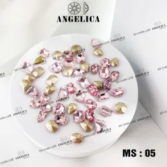 Đá khối chân lồi Angelica cao cấp đính móng siêu sáng đẹp không bong chân keo đính móng cực bền set 100v