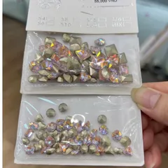 Đá khối chân lồi Angelica cao cấp đính móng siêu sáng đẹp không bong chân keo đính móng cực bền set 100v