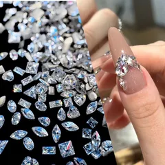 Đá super kim cương mini chạy viền móng chân bằng đính nail siêu sáng set 100v cực HOT