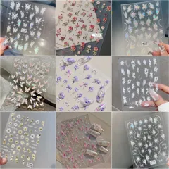Sticker hình dán lụa 5D trang trí móng siêu phẩm mới nhất cực HOT