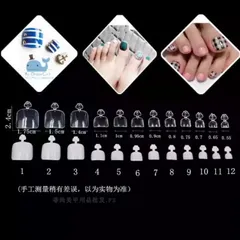 Móng úp chân ngắn phom Hàn chất siêu mỏng dẻo thật phom hàng chuẩn bịch 500 móng