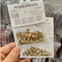 Đá khối chân bằng mini cao cấp Angelica size nhỏ đính móng siêu sáng bền set 100 viên đủ màu HOT