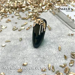 Đá khối chân bằng mini cao cấp Angelica size nhỏ đính móng siêu sáng bền set 100 viên đủ màu HOT