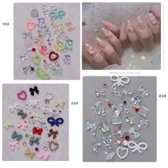 Set 50 cham nơ nail đính móng gắn nailbox siêu đẹp mix đủ mẫu siêu HOT