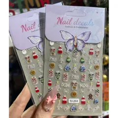 [ Mẫu mới về ] Sticker lụa 5D Hình dán Noen Giáng Sinh hoạ tiết nổi trang trí móng mẫu mới nhất cực HOT XU HƯỚNG NAIL