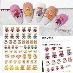 Sticker hình dán hoạt hình mẫu mới dán trang trí design nail siêu xinh