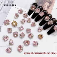 Set đá khối chùm Angel cao cấp mix sẵn siêu sáng đẹp đính móng cực tiện lợi cho chị em ngành