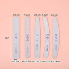 ( Giá sỉ ) Bịch 25 dũa dày OPI 2 mặt 100/180 đủ phom chuyên dụng làm móng chuẩn Loại 1 siêu cứng bền Ngành Nail