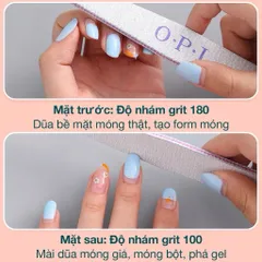 ( Giá sỉ ) Bịch 25 dũa dày OPI 2 mặt 100/180 đủ phom chuyên dụng làm móng chuẩn Loại 1 siêu cứng bền Ngành Nail