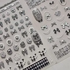 Sticker lụa 5D hình dán nổi tráng trí móng mẫu mới siêu đẹp ( HO.T )