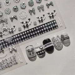 Sticker lụa 5D hình dán nổi tráng trí móng mẫu mới siêu đẹp ( HO.T )