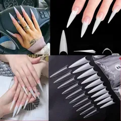 Móng Típ Nối Tre Hàn đủ phom Vuông ,Thang , Nhọn siêu mỏng dẻo đắp Gel Bột Nail 500 móng ( CHÍNH HÃNG )