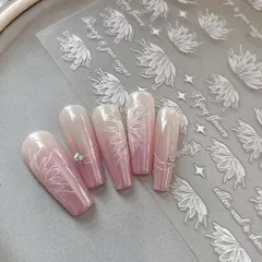 Sticker Nail hình dán lụa 9D trang trí móng mẫu mới siêu đẹp