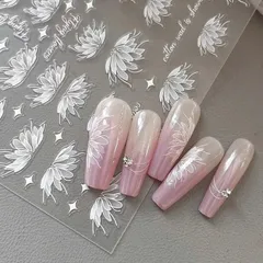 Sticker Nail hình dán lụa 9D trang trí móng mẫu mới siêu đẹp