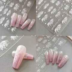 Sticker Nail hình dán lụa 9D trang trí móng mẫu mới siêu đẹp