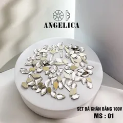 Đá khối chân bằng cao cấp Angel đính móng siêu sáng bền set 100 viên đủ màu HOT