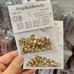 Đá khối chân bằng cao cấp Angel đính móng siêu sáng bền set 100 viên đủ màu HOT