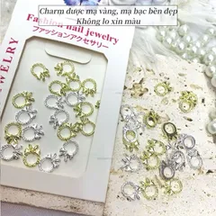 charm kim loại đủ mẫu gắn trang trí móng mới nhất siêu đẹp set 30c