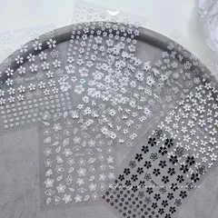 Sticker hình dán hoa lụa 3D mẫu mới nhất trang trí móng siêu đẹp HOT