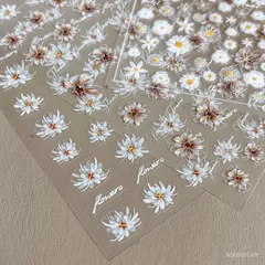 Sticker hình dán hoa lụa 3D mẫu mới nhất trang trí móng siêu đẹp HOT